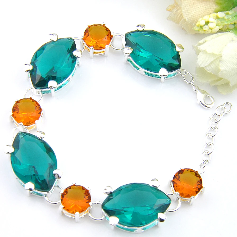 Браслеты на цепочке из кварца с зеленым кристаллом огненный глаз для России и