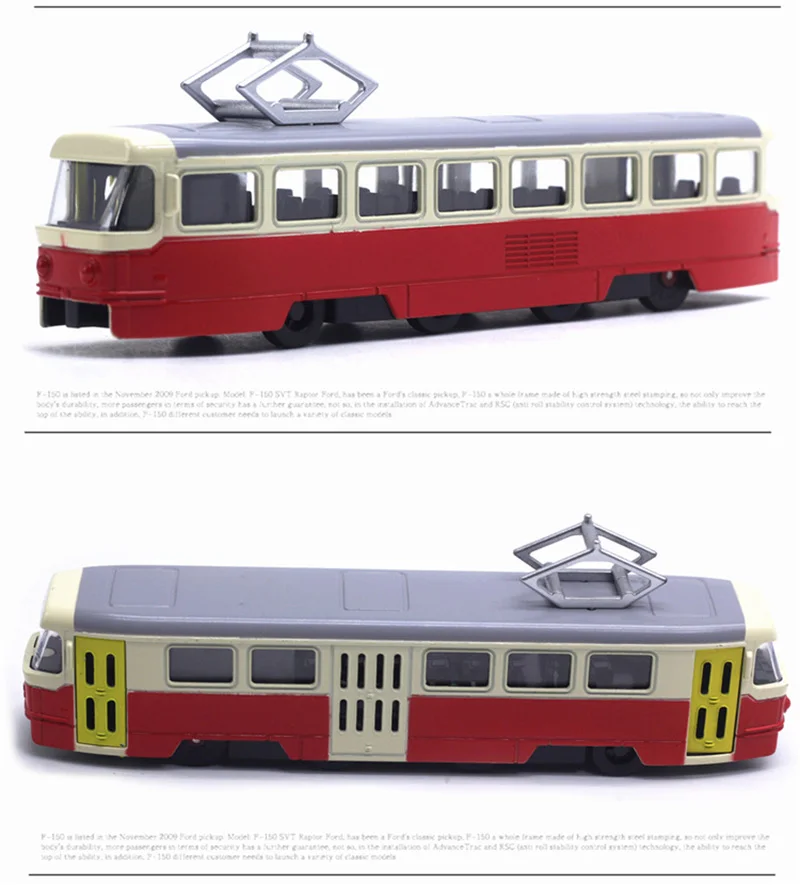 1/90 Игрушечная модель трамвая из сплава, звуковая и музыкальный светильник, игрушечный автобус метро, оригинальная посылка