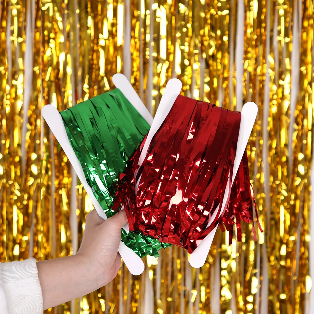 1x2 м золотые серебряные фотообои Блестящий дождь для свадебной вечеринки декор