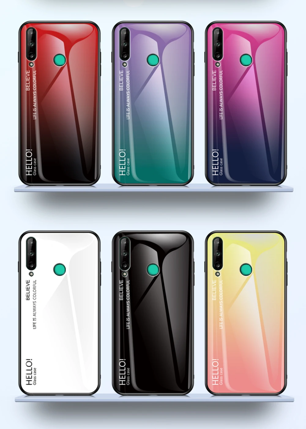 

OUDINI For Huawei P40 lite Cover Gradient Glass Case for Huawei P40 lite Case