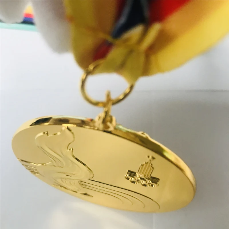 1 шт. металлическая золотая медаль для чемпионата по искусству Москвы зима 1980