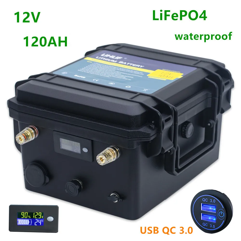 Аккумуляторная батарея Lifepo4 12 в 120 а/ч литиевая аккумуляторная lifepo4 А/ч встроенная