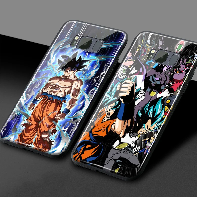 Dragon Ball Super DBS Goku аниме мягкий силиконовый стеклянный чехол для телефона, чехол для samsung Galaxy S8 S9 S10e S10 Note 8 9 10 Plus