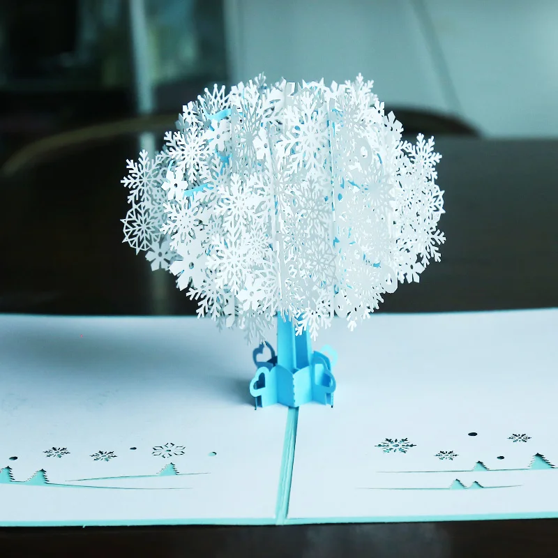 Творческий открытка с рождественской елкой ручной работы деловая подарочная