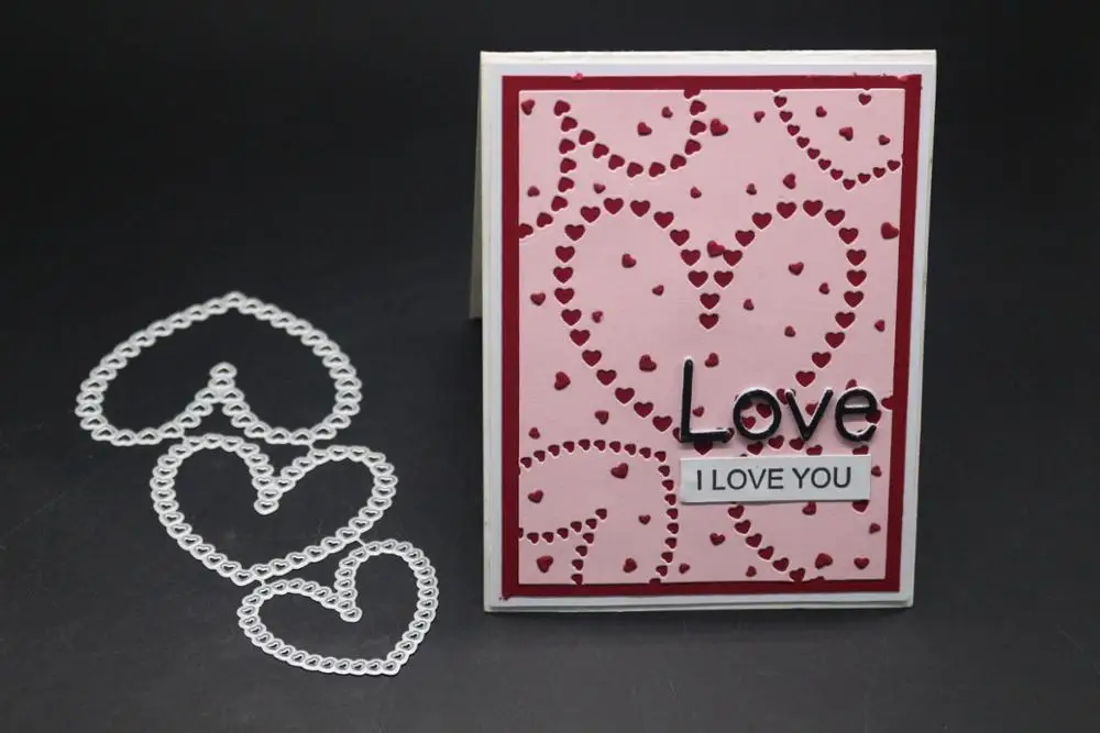 Вырубка формы сердца фон штамп и вырубка Скрапбукинг вырубки альбом бумага фото