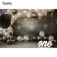 yeele baby one birthday party photocall ballon star black gray photography backdrop photographic background for photo studio