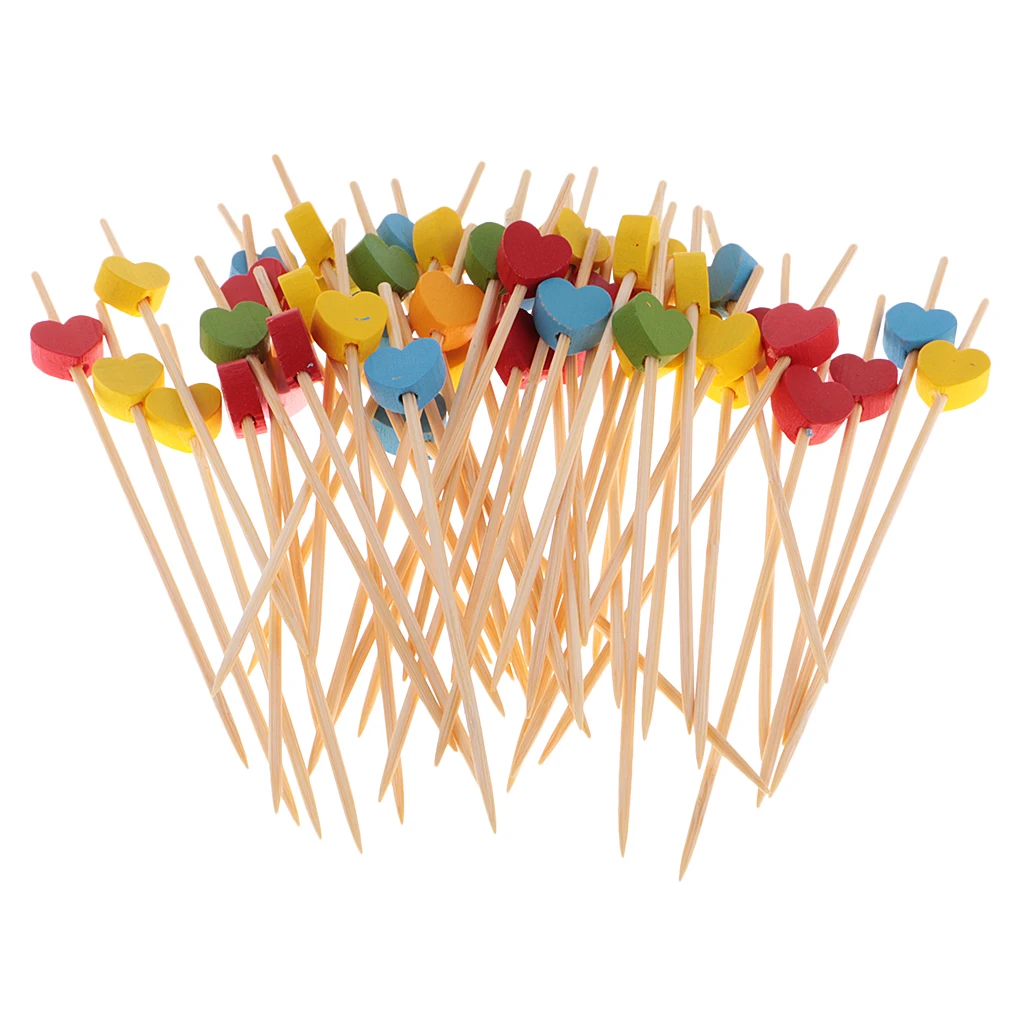 

Коктейльные палочки в форме сердца, зубочистки для фруктов, палочки, товары Вечерние