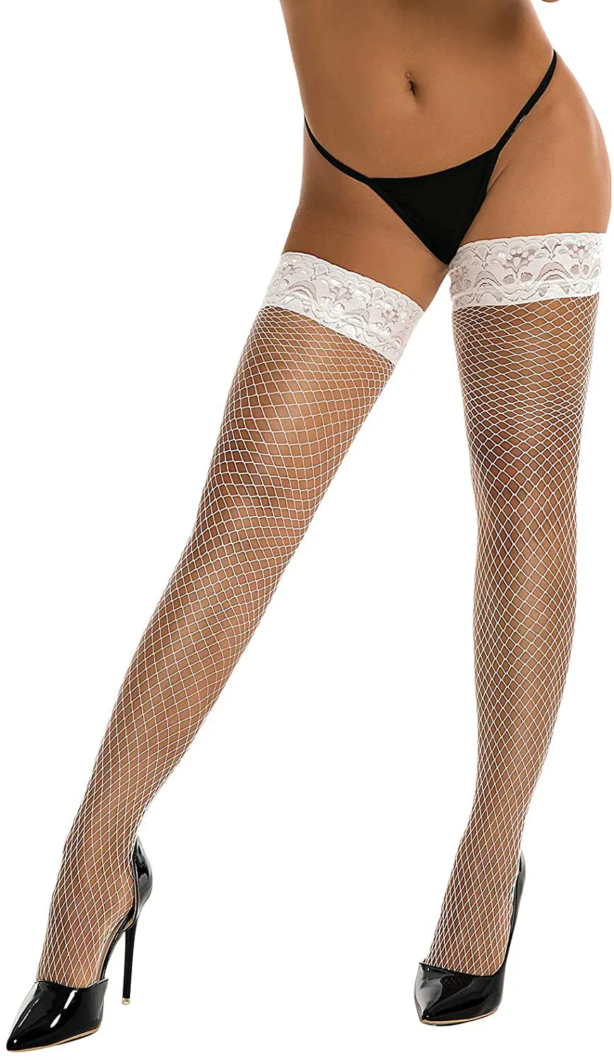 

Shengrenmei 1Pair Lace Stockings for Women Sexy Lingerie Fashion Mesh Stocking Female Sexy Stay Up Sheer Thigh High Stockings
