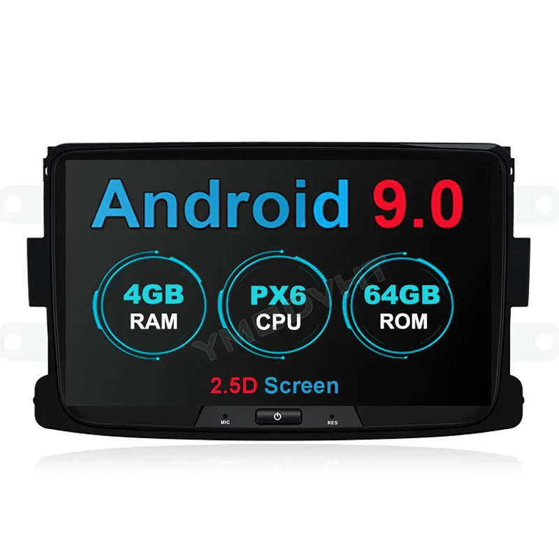 Автомагнитола YMODVHT 8 дюймов 4 Гб + 64 ГБ Android 9 0 DVD радио для Renault Duster Dacia Logan Sandero beargy