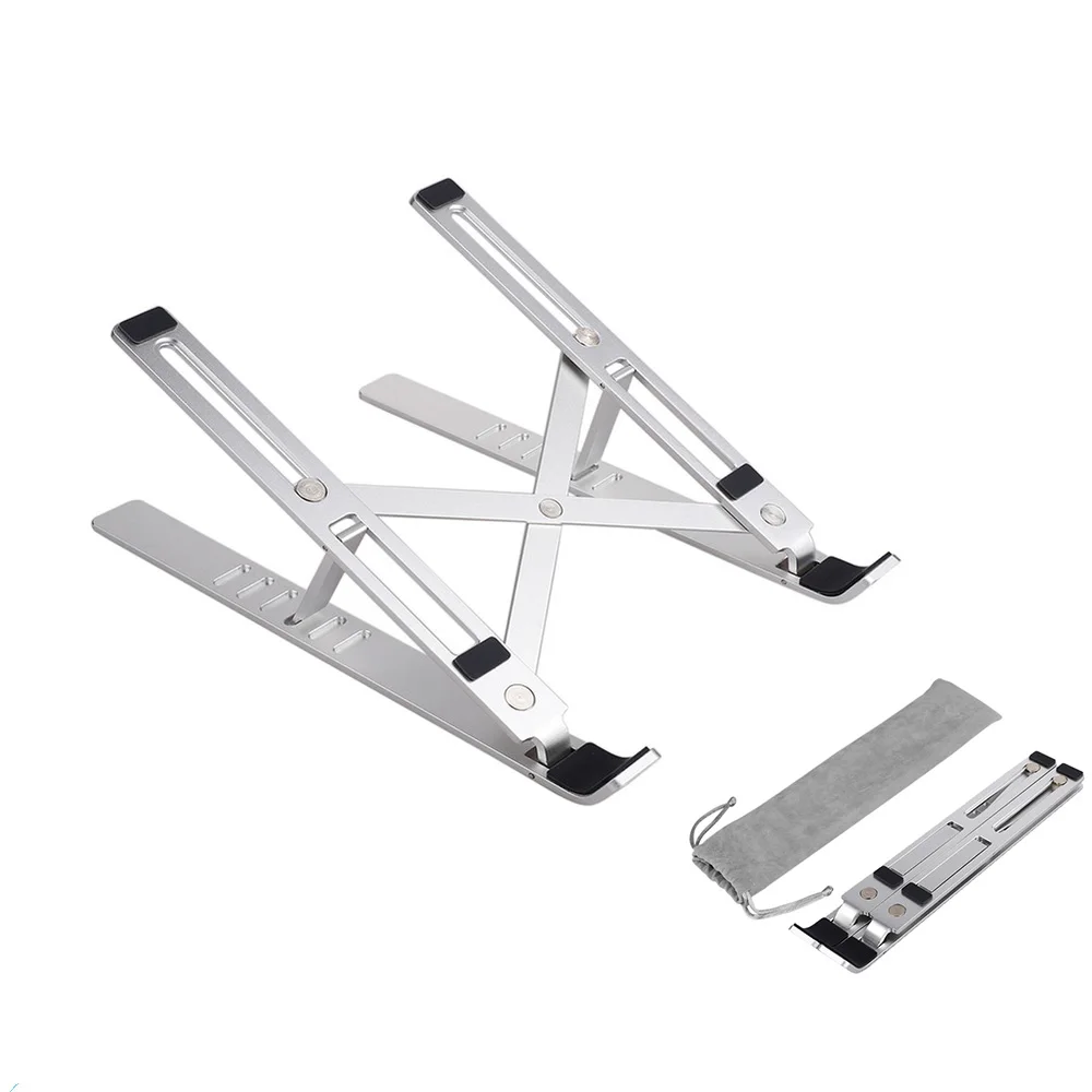 

Laptop Stand Portable Heights Adjustable Angle Aluminum AlloyDesktop Ventilated Cooling Rack Holder Folding Ultra for MacBook