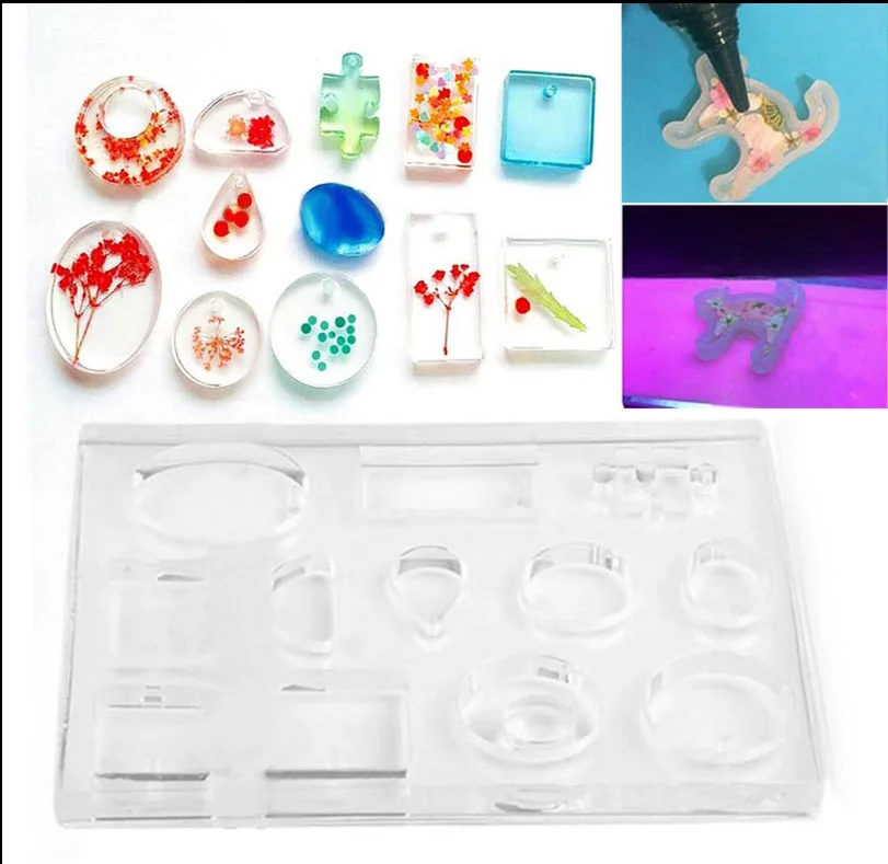 Силиконовая форма УФ смолы ювелирные изделия жидкие формы ожерелье подвеска