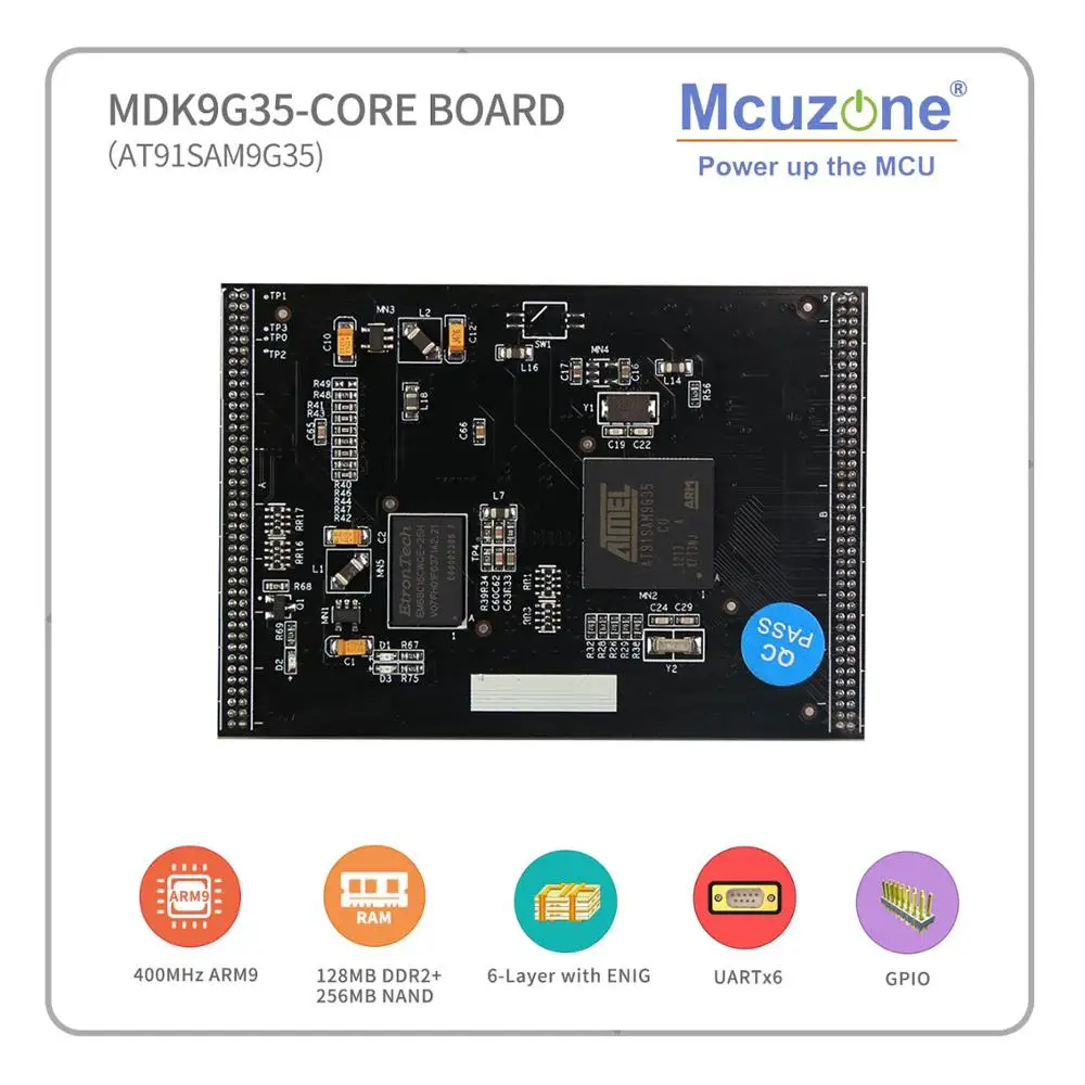 

Registered Mail AT91SAM9G35, MDK9G35 Core Board, 400MHz CPU, 256M NAND LCD, Ethernet ARM9 LINUX ATMEL