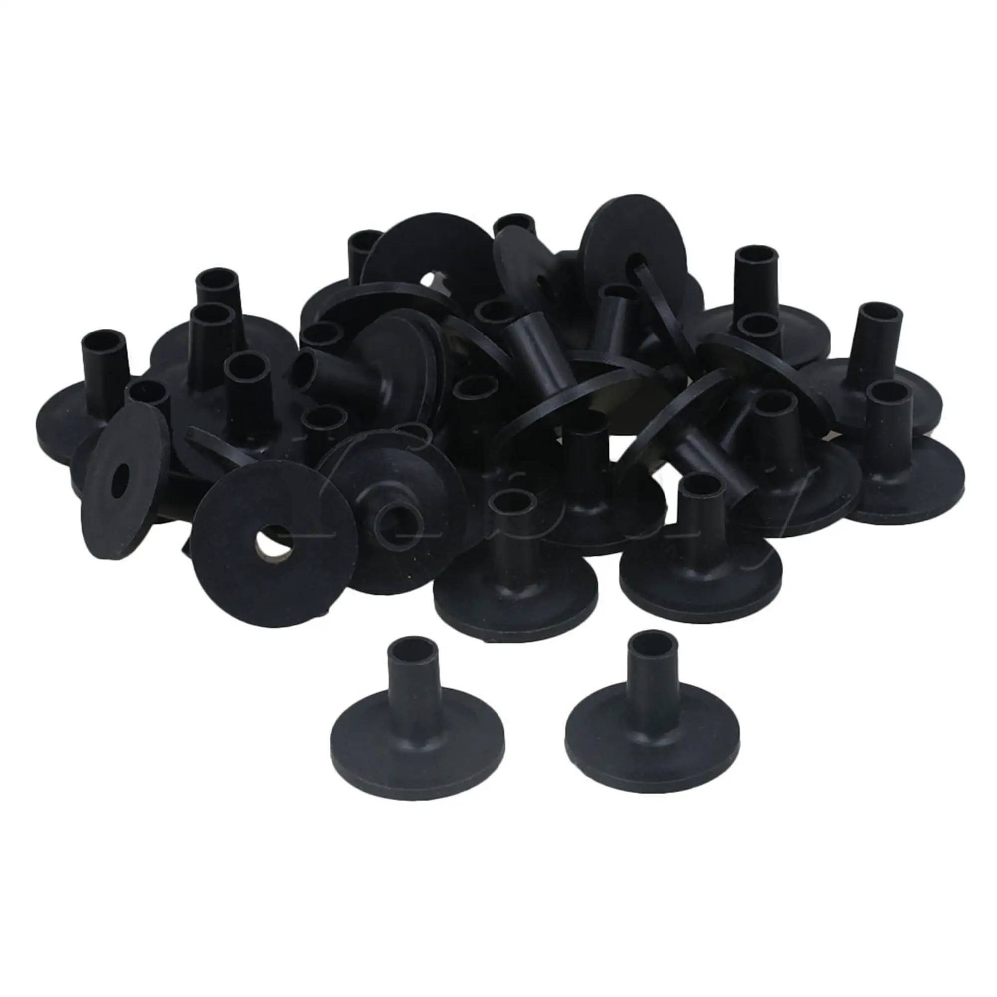 

Yibuy 100 x Plastic Long Flanged Cymbal Sleeves for Drum Kit 3.9x2.8cm Black