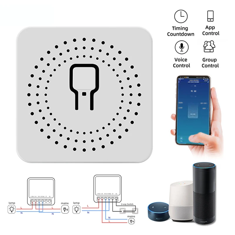 

Умный выключатель с таймером и поддержкой Wi-Fi, 10 А