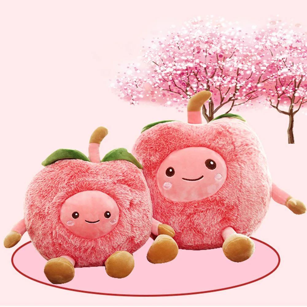 Плюшевые игрушки с рисунком арбуза Яблочный фруктовый мягкие короткие милые