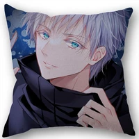 anime gojou satoru pillow covers cases cotton linen zippered square decorative pillowcase outdoorofficehome cushion 45x45cm