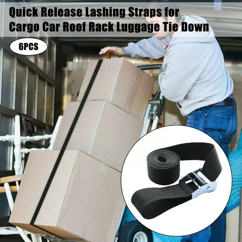 

1/6Pcs Zinc Alloy Nylon Press Buckle Strap Car Luggage Rope Cargo Tension Belt Fixing Rack T7V8