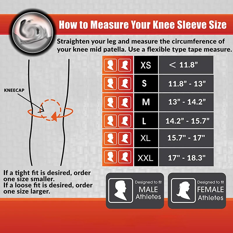 

Knee Sleeves 7mm Neoprene Compression Knee Brace Great Support for Crossfit Training Weightlifting Powerlifting Squats Knee Pads