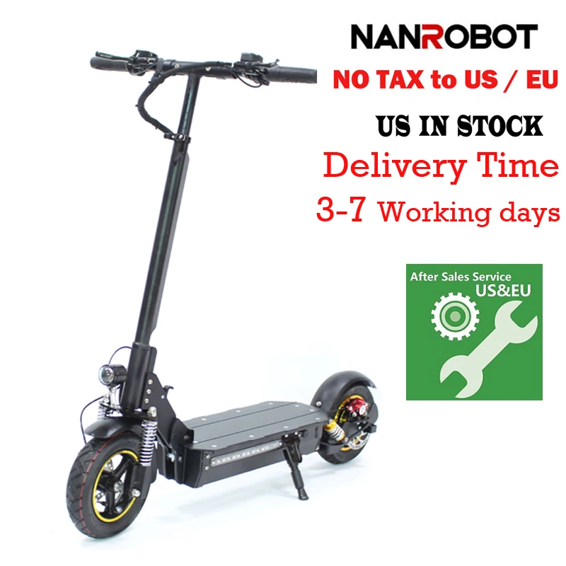 NANROBOT D3 10 &quot1000 Вт одномоторный взрослый Электрический скутер 48В 18АЧ литиевая