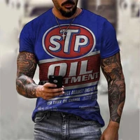 2021 new mens casual round neck short sleeve digital printing slim fit pullover mens t shirt