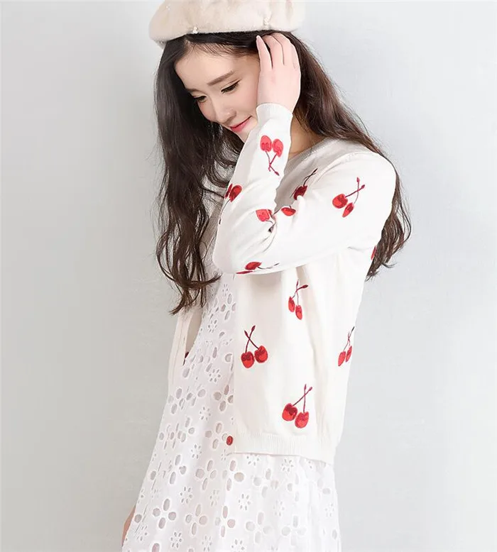 Кардиган NiceMix на весну и осень женские свитера повседневные кардиганы с вышивкой