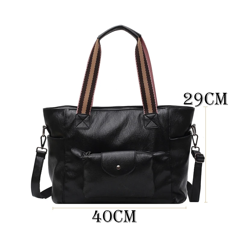 

Vintage Large PU Leather Crossbody Bags for Women 2020 Winter Simple Shoulder Handbags Women's Branded Trending Hand Bag