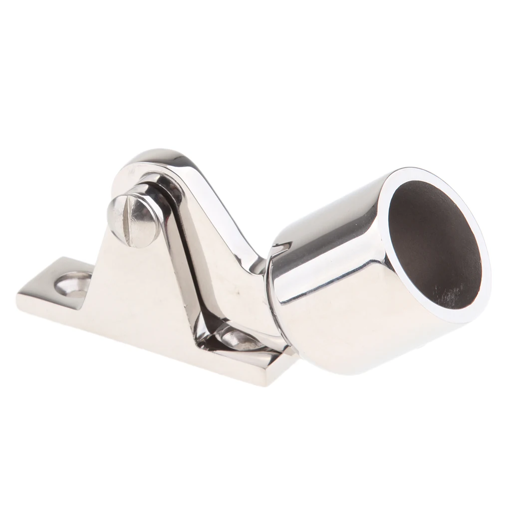 

Bimini Top Cap Fitting Deck Hinge Pipe Eye End Stainless Steel Hardware 25mm