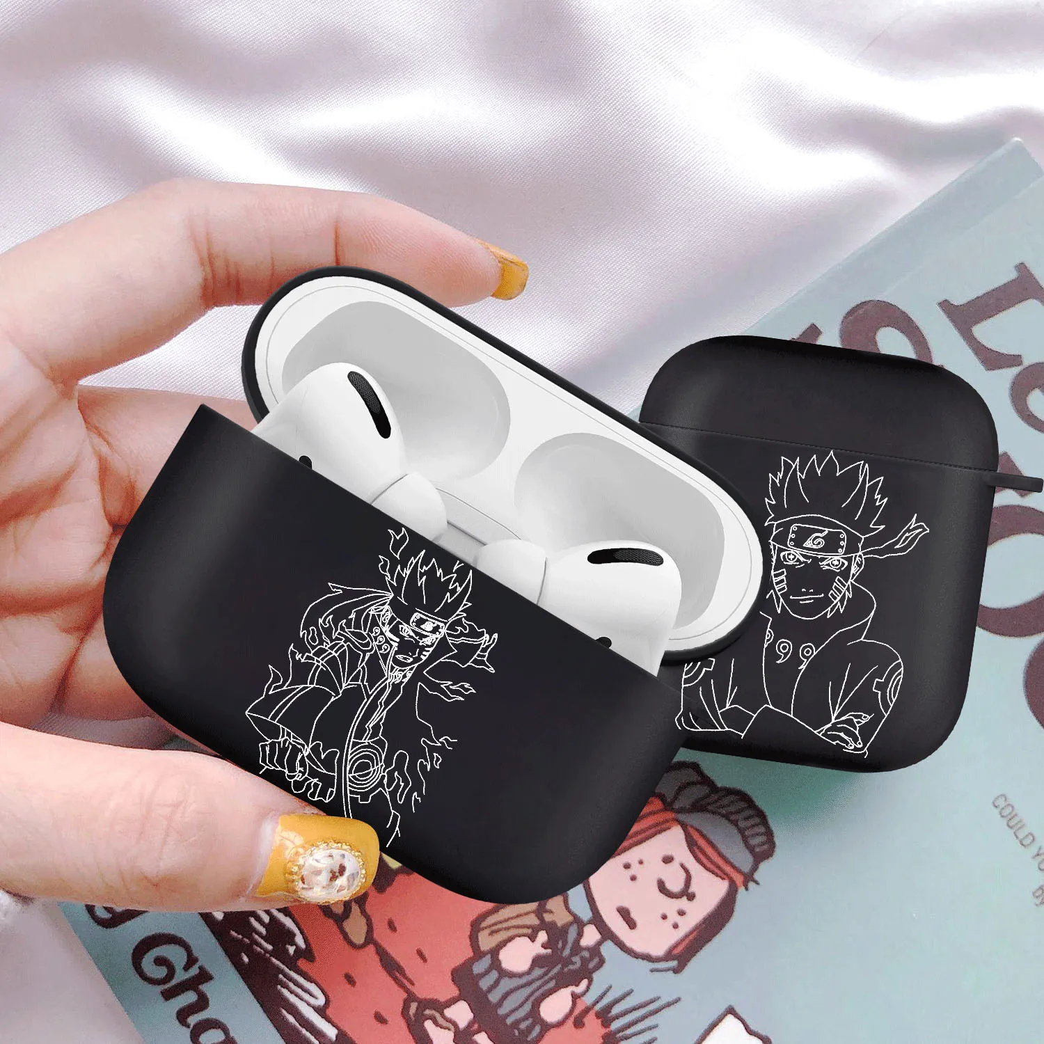 

Japanese Cartoon Anime Naruto Sasuke Silicone Case For Apple Airpods 1 2 3 Case Wireless Earphone Cases for airpods pro 3 Cover