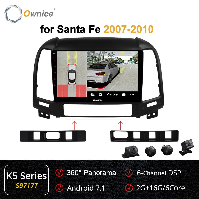 S9717 K5 Ownice K1 K2 Octa Core Android 8,1 2 Дин радио для hyundai Santa Fe 3 IX25 Creat IX45 Автоматическая навигация gps плеер - Цвет: S9717 K5