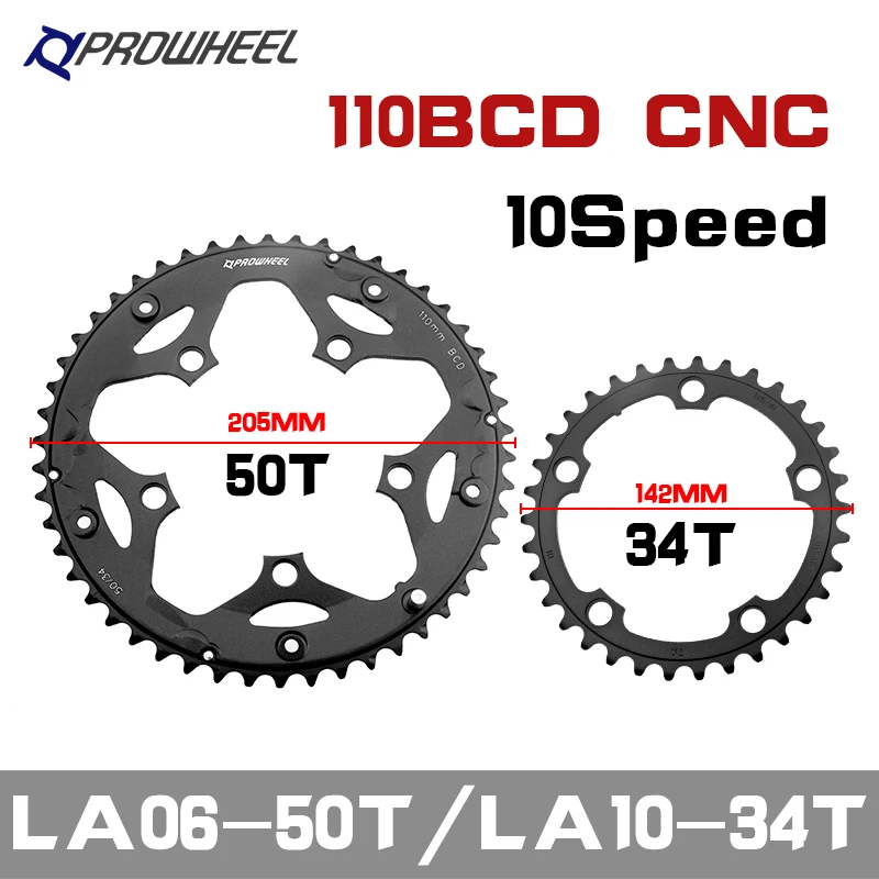 Корона шоссейного велосипеда Prowheel 39T/53T 34T/50T звездочка 110/130BCD 9/10/11 скорость цепное