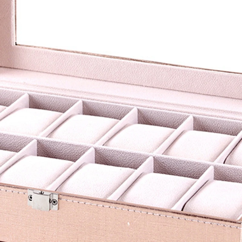 

Special Case for Women Female Girl Friend Wrist Watches Box Storage Collect Pink Pu Leather