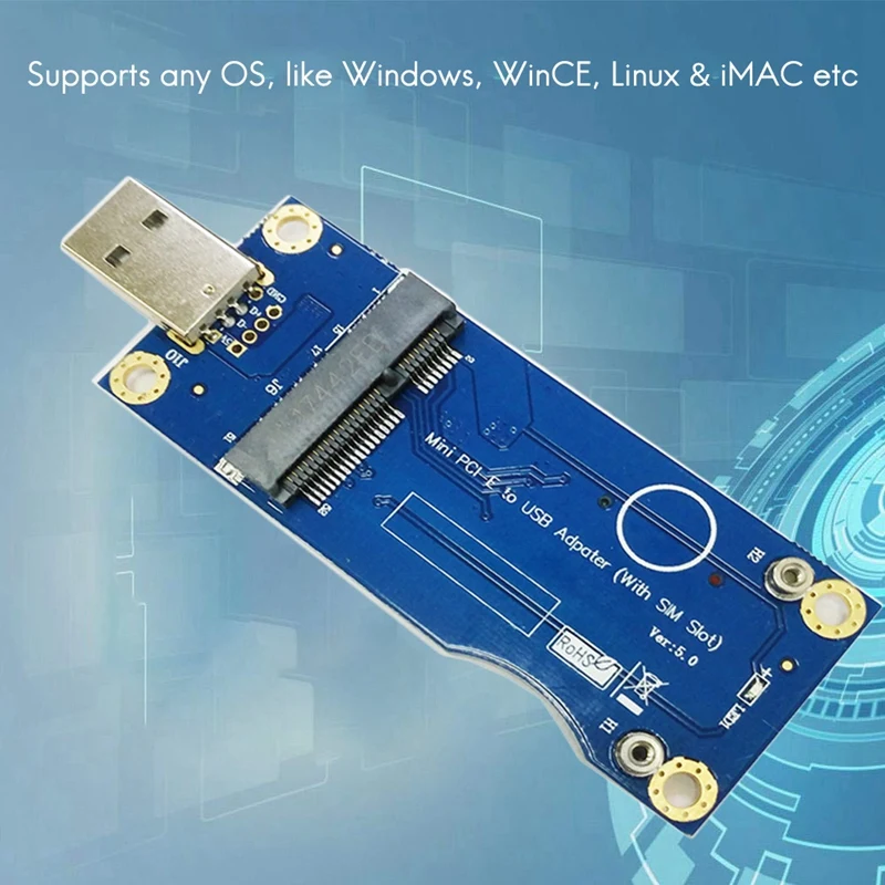 Мини-адаптер PCI-E на USB со слотом для SIM-карты модуля WWAN/LTE 3G/4G плата адаптера
