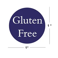 gluten free stickers food rotation tags 1 inch round circle dots 500 pieces adhesive labels per roll for retail package