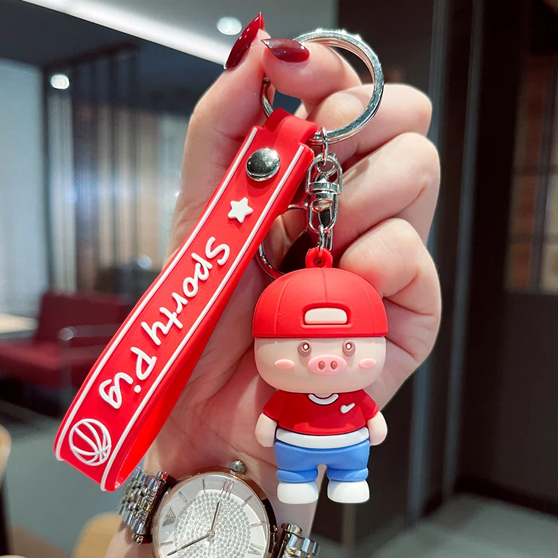 

Acrylic Piggy Keychain For Car And Bags Couples Matching Personalized Key Ring Pendant Jewelry Christmas Gifts And Souvenirs