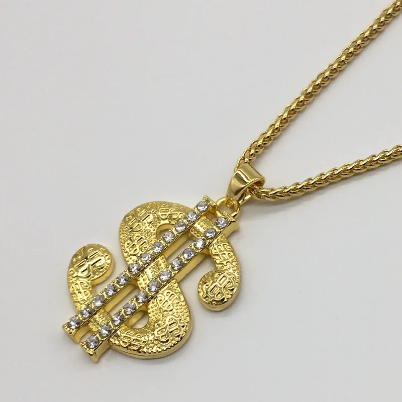 2021 доллар ожерелье символ доллара кулон хип-хоп личность универсальная уличная