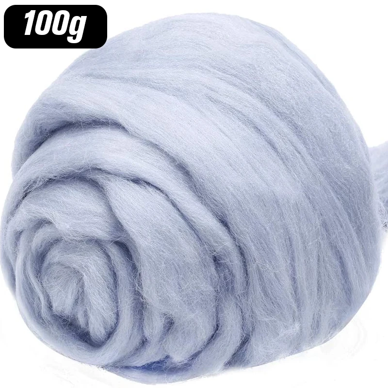 

LMDZ 3.53oz Wool Roving Yarn, Fiber Roving Wool Top, Wool Felting Supplies, 100% Pure Wool, Chunky Yarn, Spinning Wool Roving