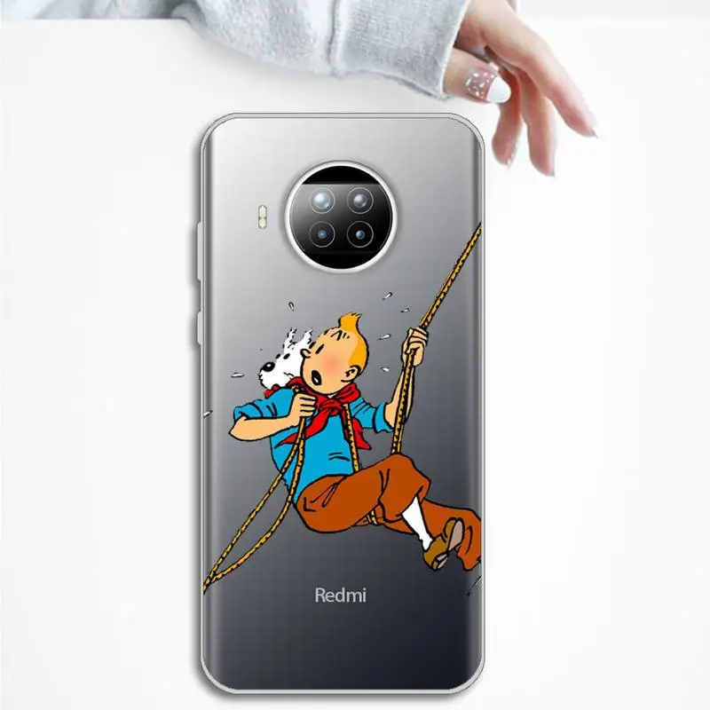 

The Adventures of Tintin Phone Case Transparent Clear for Xiaomi Redmi note 10 t 8 9 pro lite 11