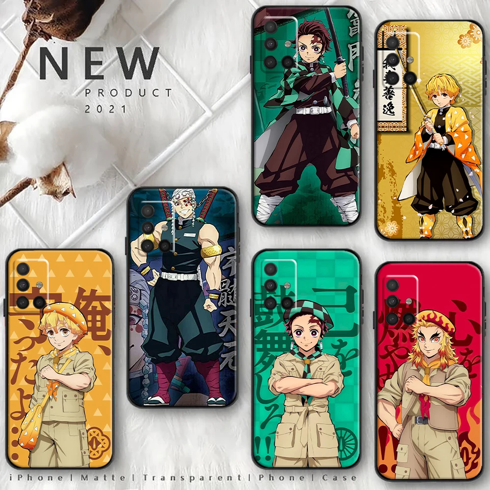 

Demon Slayer Phone Case For Samsung Galaxy A51 A52 A71 A72 4G 5G Soft TPU Cases Hot Japan Anime Cartoon Smart Funda Back Cover