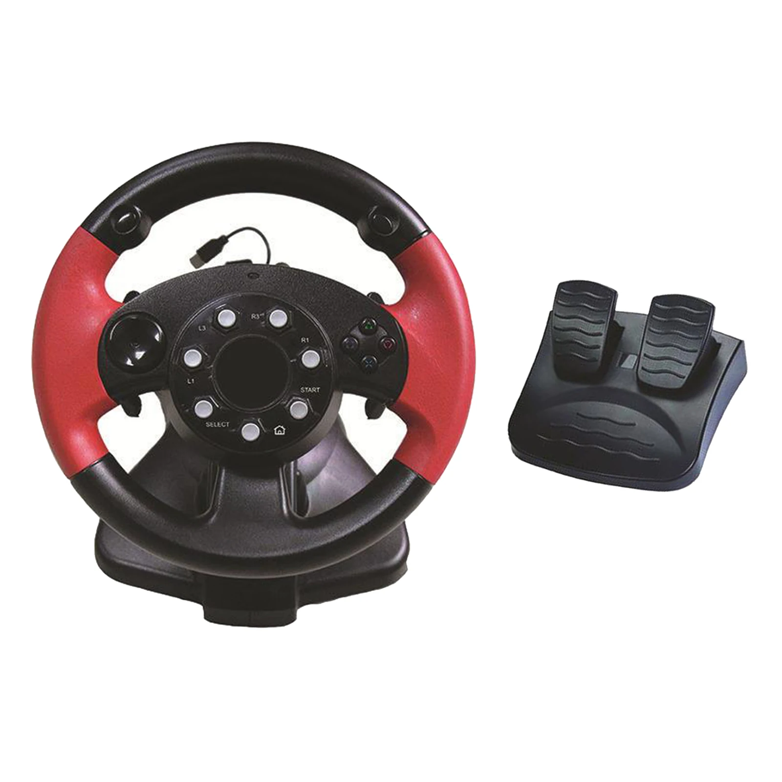 Gaming Steering Wheel with Pedals Compatible for PS3 - Great for PS2, fully supports PC images - 6