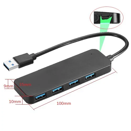 KuWFi USB 3.0 Хаб адаптер для ноутбука ПК Высокоскоростной Хаб Внешний 4 порта Разветвитель Расширитель Компьютера.