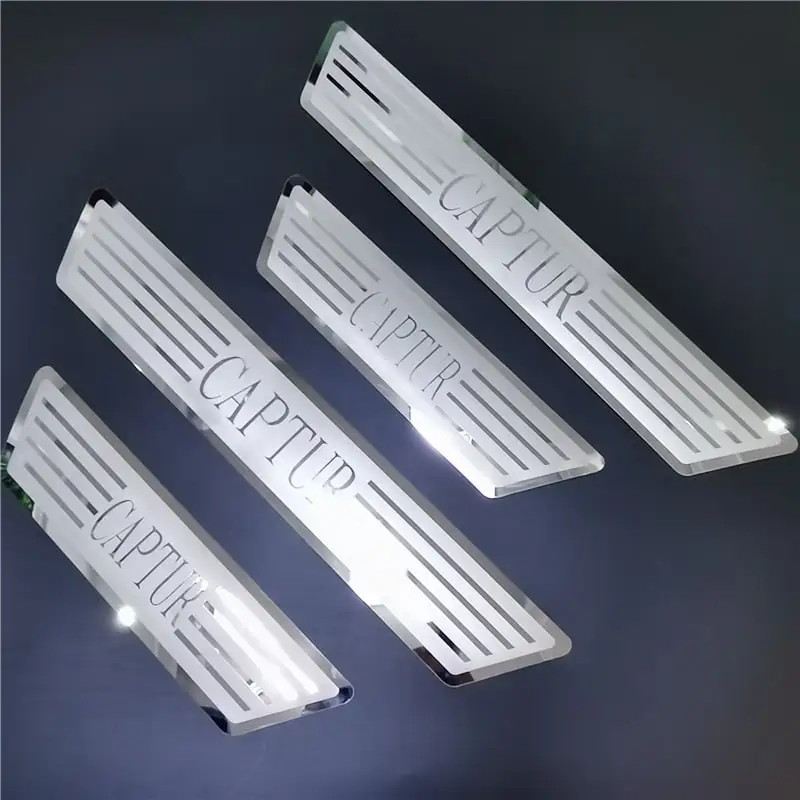 

For Renault CAPTUR KAPTUR 2013-2018 19 2020 Door Sill Pedal Protector Threshold Scuff Plate Trim Styling Sticker Car Accessories
