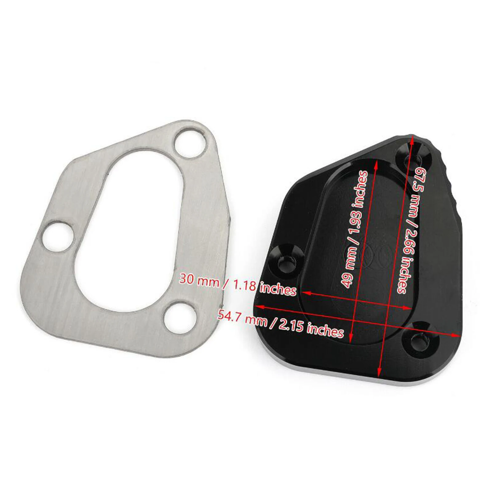 

Black Kickstand Side Stand Foot Extension Pad for YAMAHA FJR1300 2006-2017