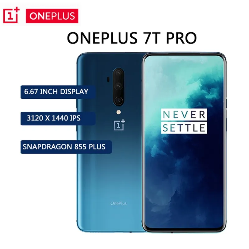 OnePlus 7T Pro 4G мобильный телефон 6 67 'Snapdragon 855 Plus Восьмиядерный Ninghtscape 3120x1440 ips 8 Гб ram 256