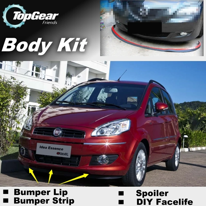 Дефлектор губ для бампера Fiat Idea 2003 ~ 2019 передняя юбка спойлера лучшей передачи