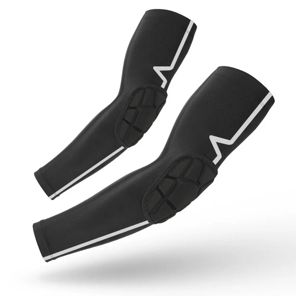 

Cycling Elbow Protector Riding Arm Sleeves Compression Elbow Brace Impact Support Protection for Arm Protection Black 1 Pair XL