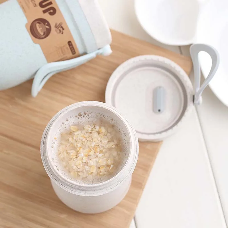 Пшеничная соломенная коробка для супа Ланч-бокс чашка завтрака каша портативная