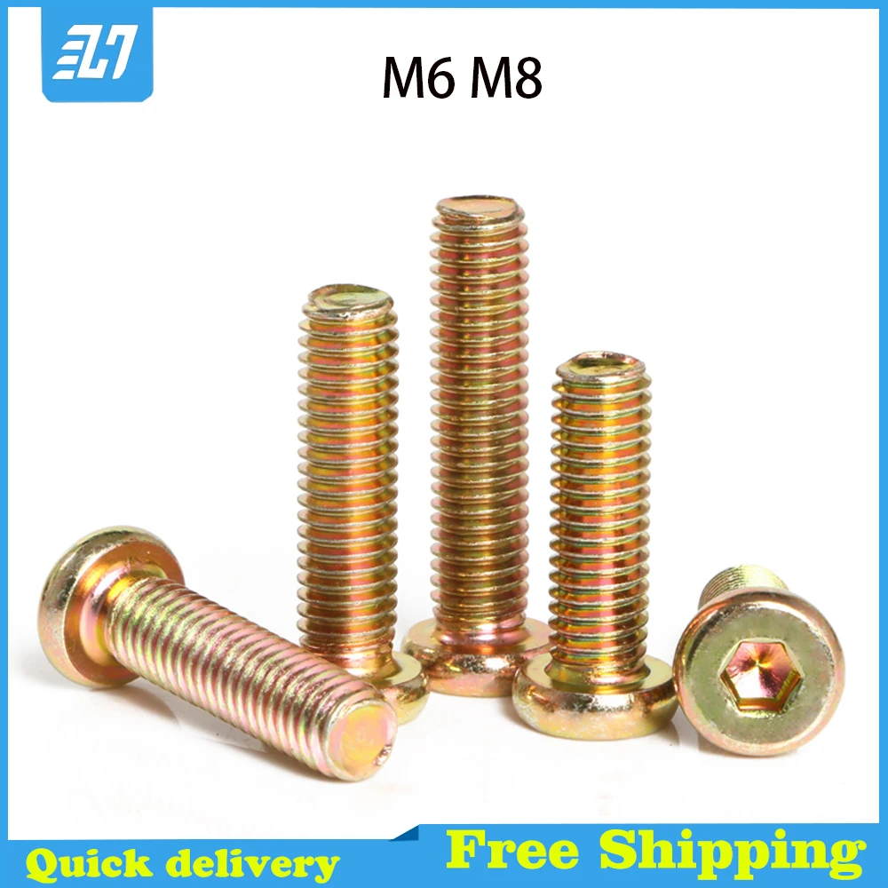 

Hex Socket Flat Head Furniture Screws Zinc Plated Baby Crib Screws Hardware For Baby Bed M6 M8