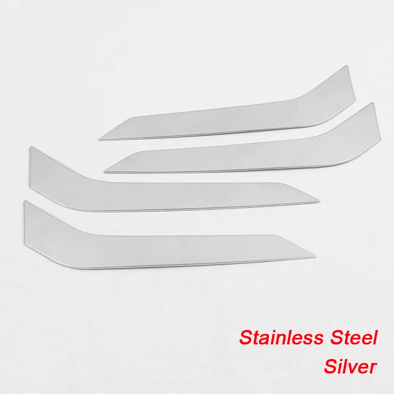 Stainless Steel Silv 4 шт. Автомобильная стильная Внутренняя Рамка дверной ручки с блестками для Volkswage Jetta A7-настоящее внутреннее покрытие ручки двери наклейки с блестками - Название цвета: Stainless Steel Silv
