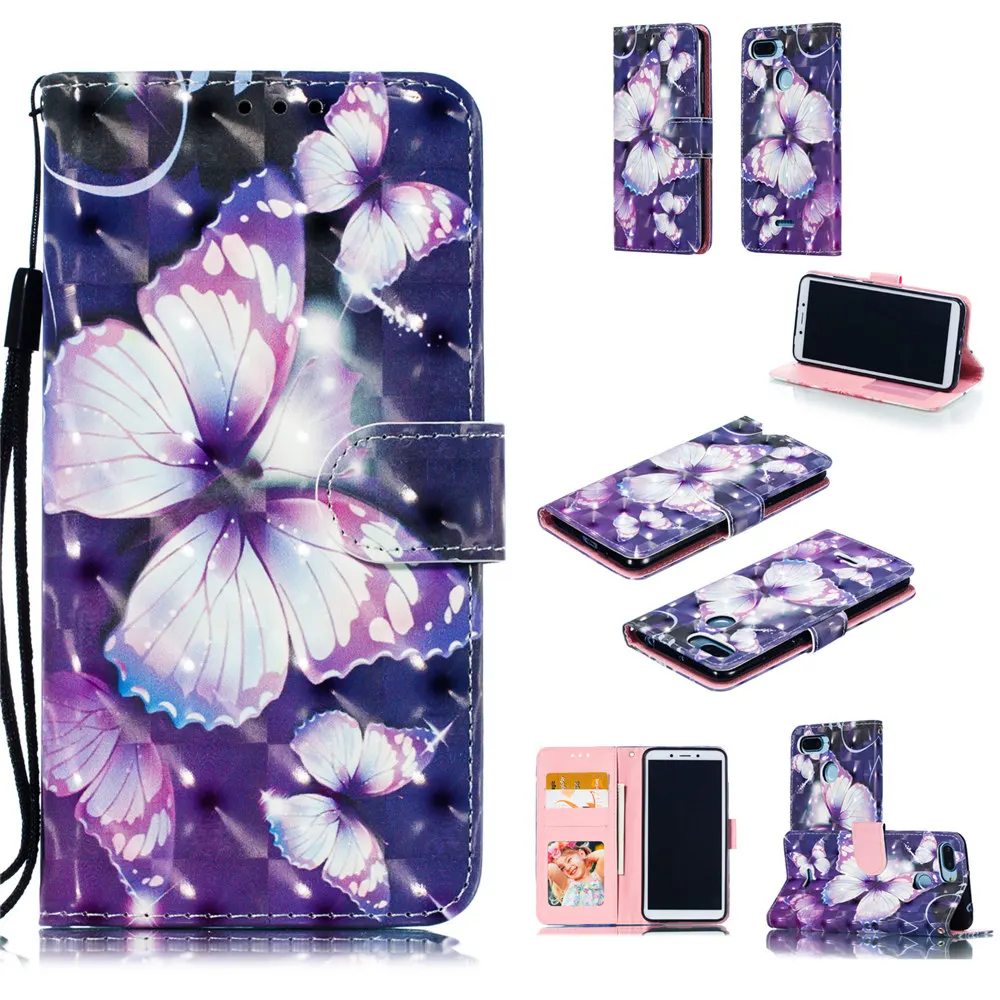 Роскошный чехол для телефона с 3D рисунком для Xiaomi mi 9T 9 SE 8 Lite Red mi 6 7 7A Note 7 6 Pro K20 откидная крышка с отделением для карт
