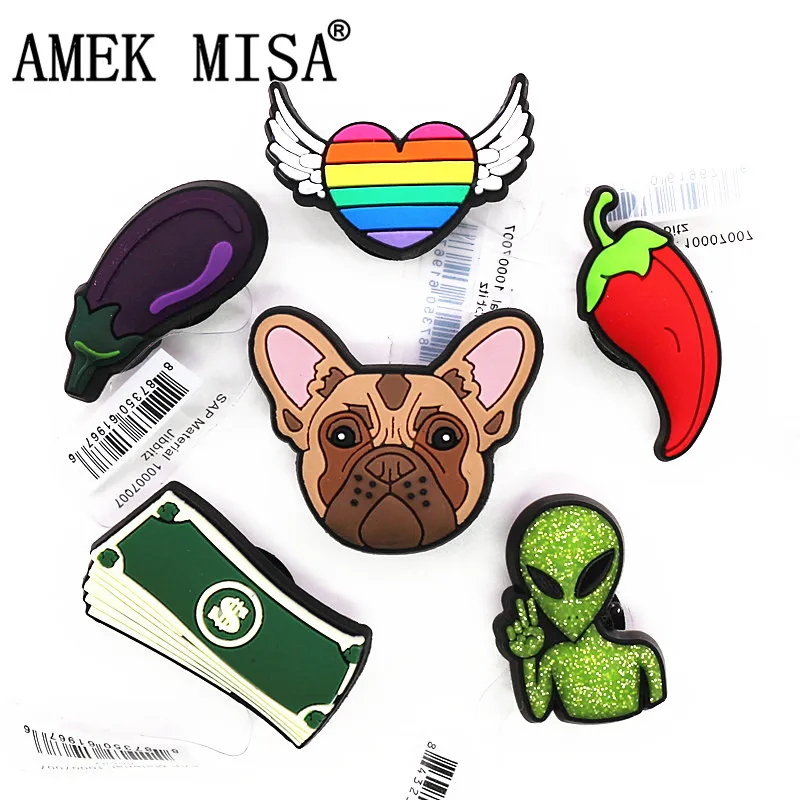 Украшение для обуви Novely из ПВХ с изображением инопланетянина аксессуары